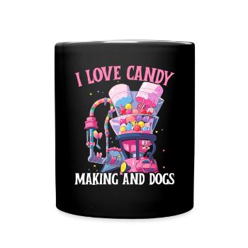 Süßigkeiten herstellen Süßigkeiten herstellen Süßigkeitenherstellung Ich liebe Süßigkeiten - Tasse einfarbig - Schwarz - Vorne