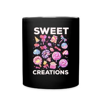 Süßigkeiten herstellen Süßigkeiten herstellen Süßigkeitenherstellung Ich liebe Süßigkeiten - Tasse einfarbig - Schwarz - Vorne