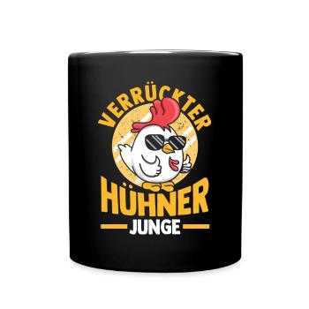 Huhn Hühnerstall Bauernhof Bauer Landwirt Hühner - Tasse einfarbig - Schwarz - Vorne