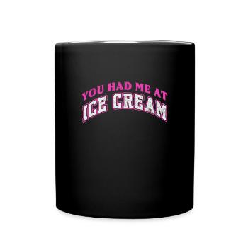 Eiscreme - Tasse einfarbig - Schwarz - Vorne