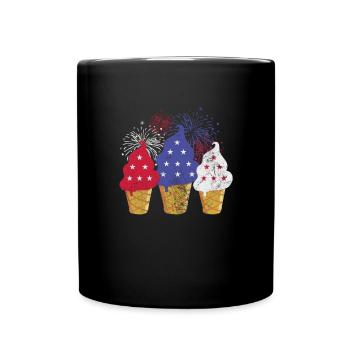 Eiscreme - Tasse einfarbig - Schwarz - Vorne