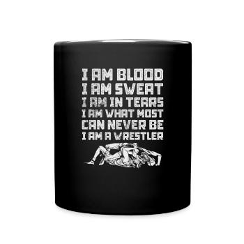 Wrestling - Tasse einfarbig - Schwarz - Vorne