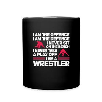 Wrestling Wrestler Fight Wrestling Ringer Gift - Full Colour Mug - black - Front