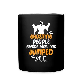 Unsozialer Anti-Halloween-Protest Skeptiker Introvertiert - Tasse einfarbig - Schwarz - Vorne
