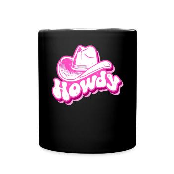 Groovy Howdy Rodeo Western Country - Tasse einfarbig - Schwarz - Vorne