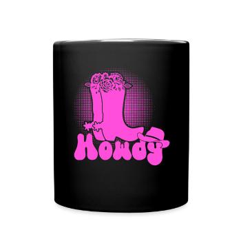 Groovy Howdy Rodeo Western Country - Tasse einfarbig - Schwarz - Vorne