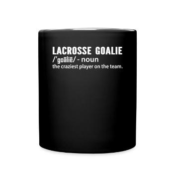 Lacrosse Goalkeeper Gloves Stick Lax Goalkeeper - Full Colour Mug - black - Front