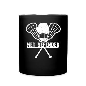 Lacrosse Goalkeeper Gloves Stick Lax Goalkeeper - Full Colour Mug - black - Front