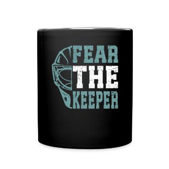Lacrosse Goalkeeper Gloves Stick Lax Goalkeeper - Full Colour Mug - black - Front