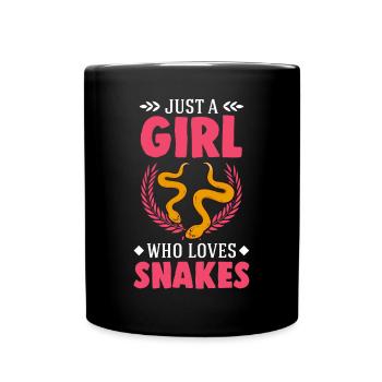 Snakes Girls Corn Snake Snake - Full Colour Mug - black - Front
