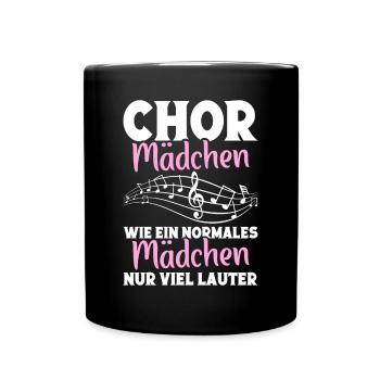 Chorleiter Chorsänger Tenor Singen Musiker Chor - Tasse einfarbig - Schwarz - Vorne