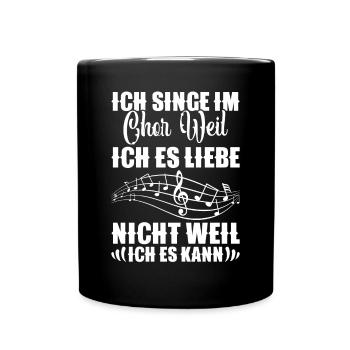 Chor Singen Tenorsänger Chorleiter Chorsänger - Tasse einfarbig - Schwarz - Vorne