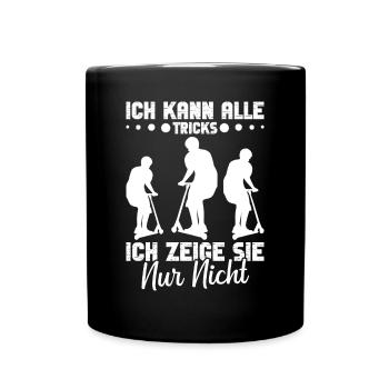Stuntroller Zubehör Tretroller Stuntscooterfahren - Tasse einfarbig - Schwarz - Vorne