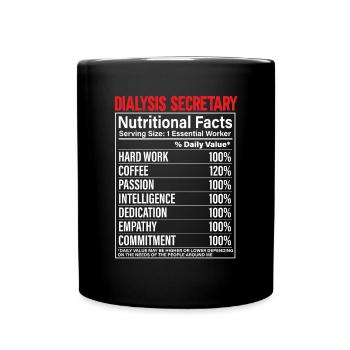 Dialysis Secretary Dialysis Specialist - Full Colour Mug - black - Front