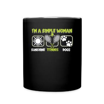 Raquette Simple Femme Sunshine Tennis Chiens - Mug uni - noir - Devant