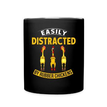 Gummihuhn Kostüm Spielzeug Gummihuhn - Tasse einfarbig - Schwarz - Vorne