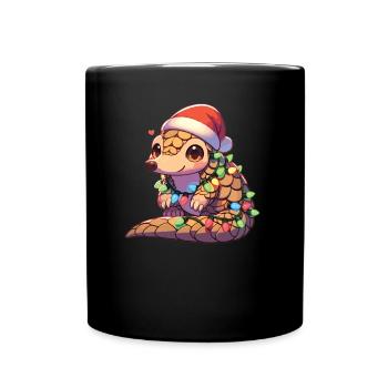 Santa Hat Christmas Fairy Lights Scales - Full Colour Mug - black - Front