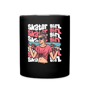 Skater Girl Skaterboy Skatepark Skatergirl Skater - Full Colour Mug - black - Front