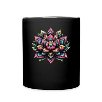 Lotus Flower - Full Colour Mug - black - Front