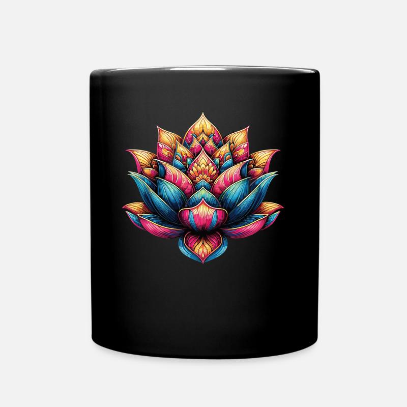 Fleur de lotus - Mug uni - noir