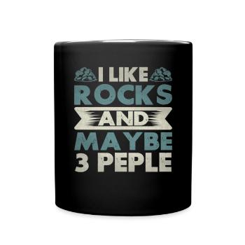 Collectionneur de roches Géologie Géologue lapidaire Minéral - Mug uni - noir - Devant