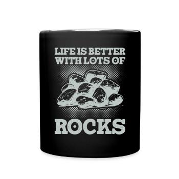 Collectionneur de roches Géologie Géologue lapidaire Minéral - Mug uni - noir - Devant
