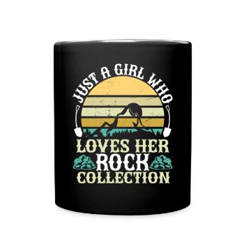 Collectionneur de roches Géologie Géologue lapidaire Minéral - Mug uni - noir - Devant