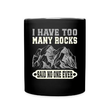 Collectionneur de roches Géologie Géologue lapidaire Minéral - Mug uni - noir - Devant