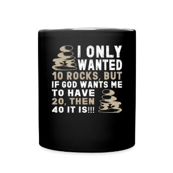 Collectionneur de roches Géologie Géologue lapidaire Minéral - Mug uni - noir - Devant