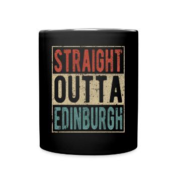 Direkt aus Edinburgh - Tasse einfarbig - Schwarz - Vorne