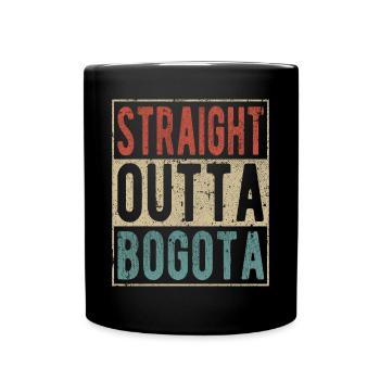 Straight outta Bogota - Full Colour Mug - black - Front