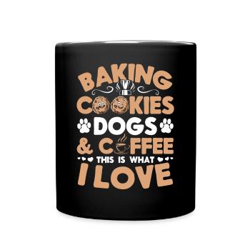 Dog Owner Pastry Chef Confectioner Baking Cookie - Tasse einfarbig - Schwarz - Vorne