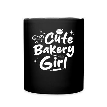 Confectioner Girl Pastry Chef - Cute Bakery Girl - Tasse einfarbig - Schwarz - Vorne