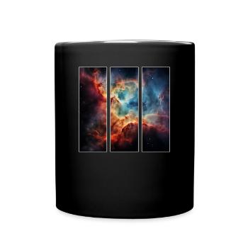 space, nebula, space, astronaut, astronomer - Full Colour Mug - black - Front
