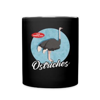 Strauß Vogel Strauße Straußenliebhaber Geschenk - Tasse einfarbig - Schwarz - Vorne