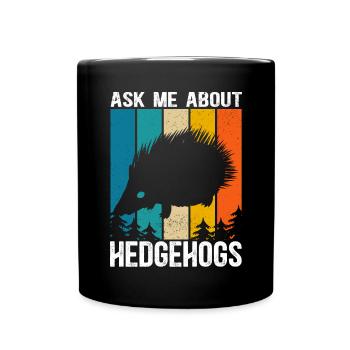 Cadeau drôle de hérisson amoureux du hérisson - Mug uni - noir - Devant