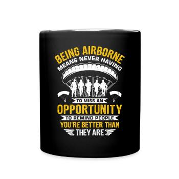 Parachutisme militaire parachutiste - Mug uni - noir - Devant