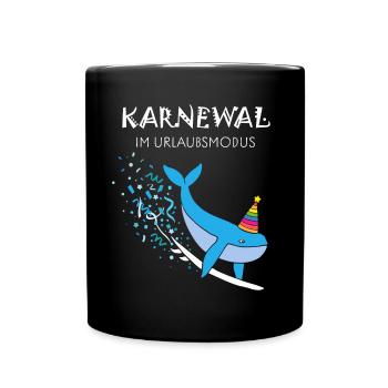 Carnival, Carnival, Confetti, Surfing, Surfer, Surfboard - Full Colour Mug - black - Front