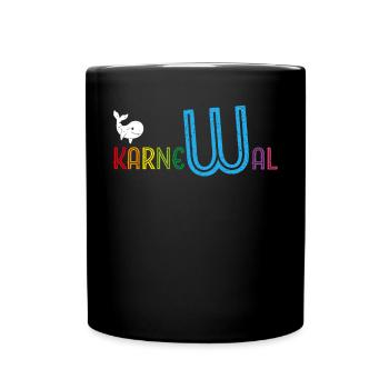 Carnival, Carnival, Confetti, Shrove Monday, Fools - Full Colour Mug - black - Front