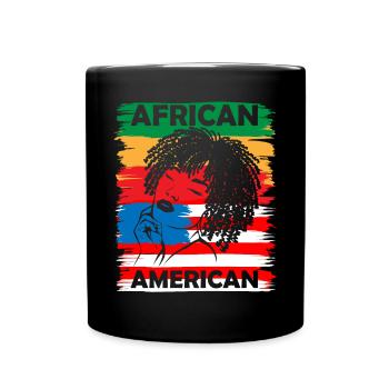 Fierté et pouvoir – Afro-Américain - Mug uni - noir - Devant