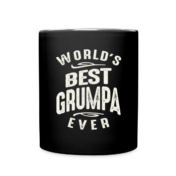 World's Best Grumpa Ever Funny Grandpa - Full Colour Mug - black - Front