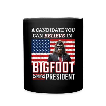 Bigfoot pour le président ! - Mug uni - noir - Devant