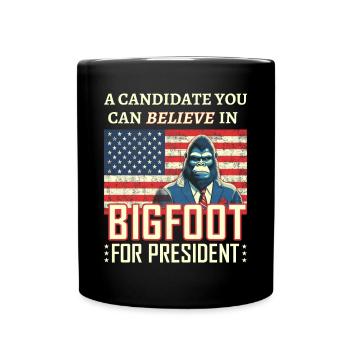 Bigfoot pour le président - Rétro - Mug uni - noir - Devant