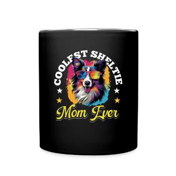 Shetland Chien de berger Chien Sheltie Sheltie Coolest Sheltie Maman - Mug uni - noir - Devant