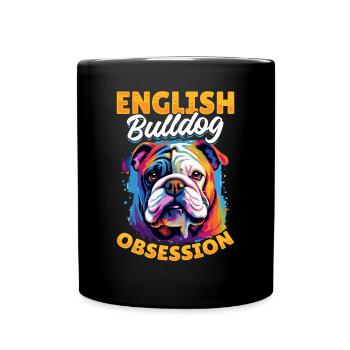 Bouledogue anglais britannique amoureux - Bouledogue anglais - Mug uni - noir - Devant