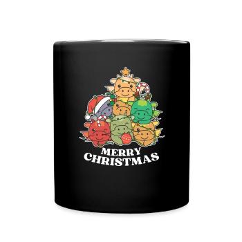 Joyeux Noël Dragon Réveillon de Noël Dragon - Mug uni - noir - Devant