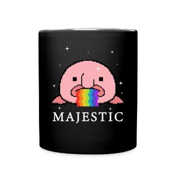 Blobfish arc-en-ciel Pixel - Mug uni - noir - Devant