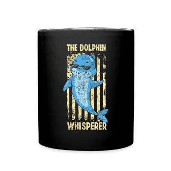 Dolphin American Flag The Dolphin - Full Colour Mug - black - Front