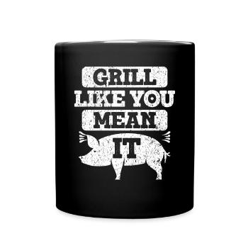Grill Pork - Full Colour Mug - black - Front