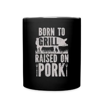 Grill Pork - Full Colour Mug - black - Front